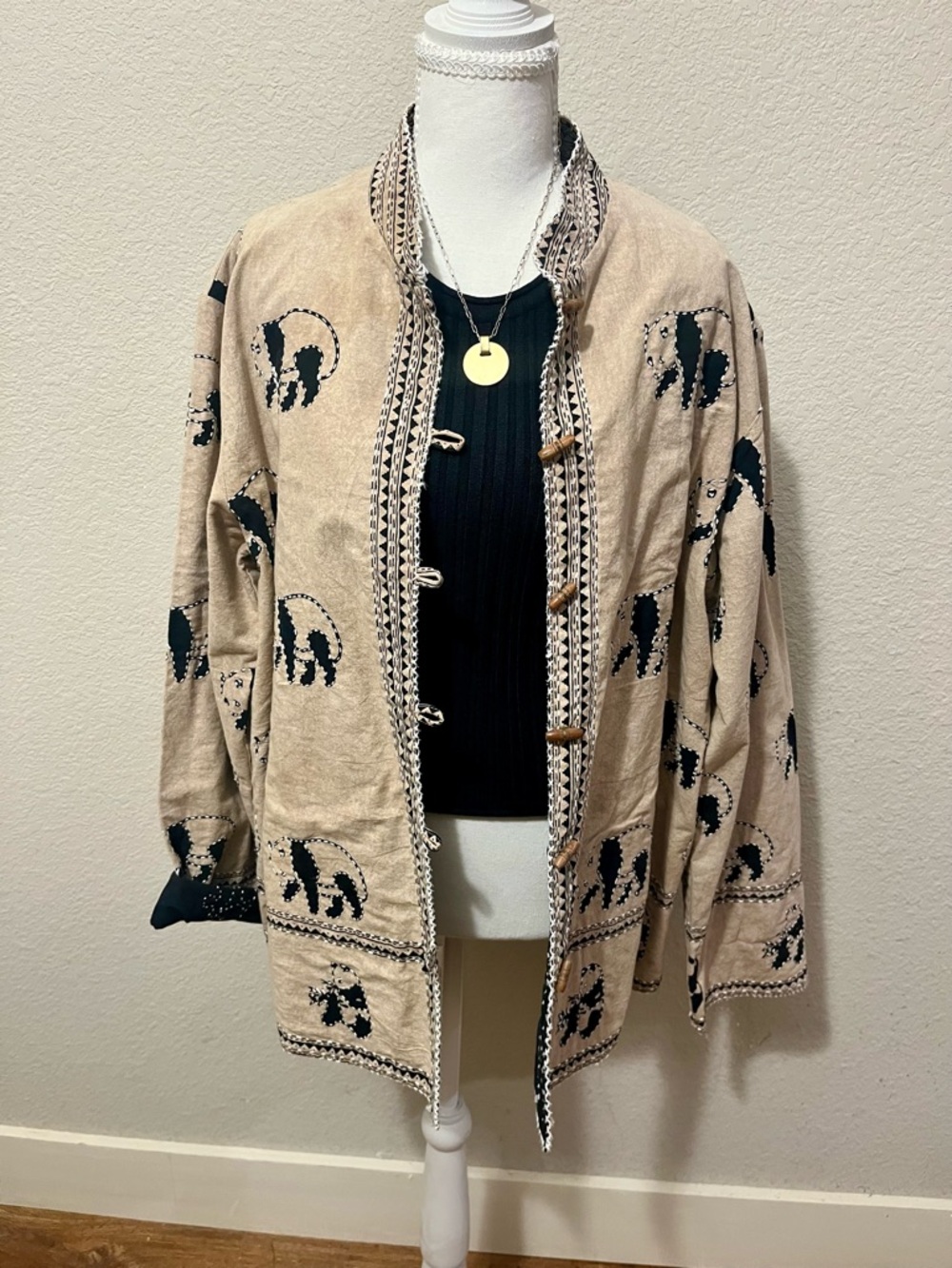 Vintage Orvis Women's Panda Bear Reversible Jacket